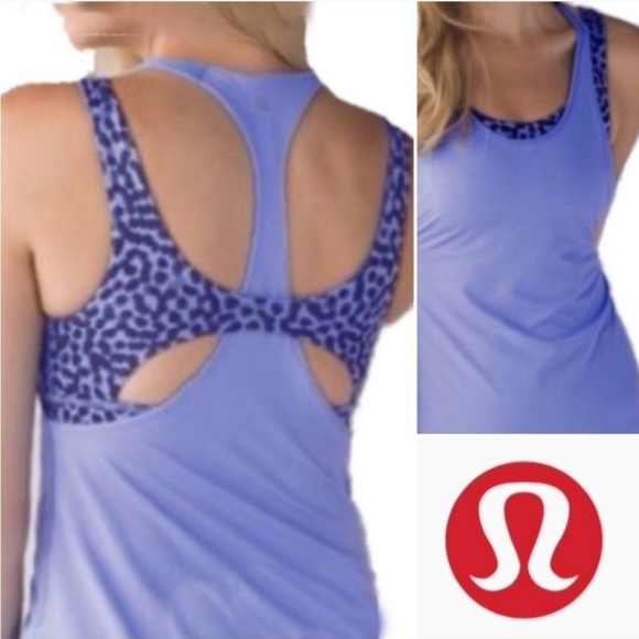 Lululemon All Sport Support Tank in Lullaby Ace Spot Lullaby Black size 8 - Picture 1 of 9